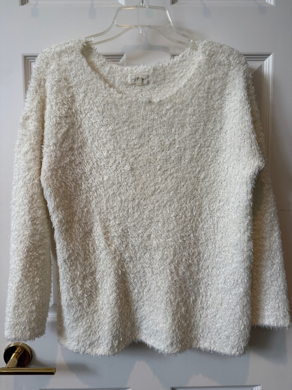 Lou & Grey Soft Ivory Scoopneck Fuzzy Sweater